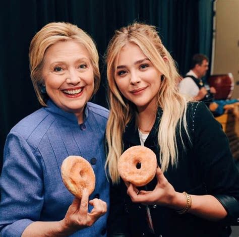 hillary and chloe donuts fake|Chloe Grace Moretz is basically BFFs with Hillary Clinton and it’s .